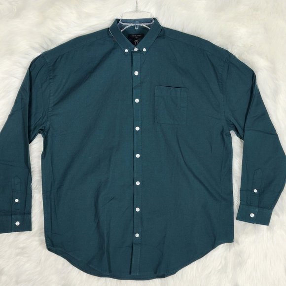 New Look Men's Long Sleeve Button Down Shirt Size S Green - Picture 2 of 9